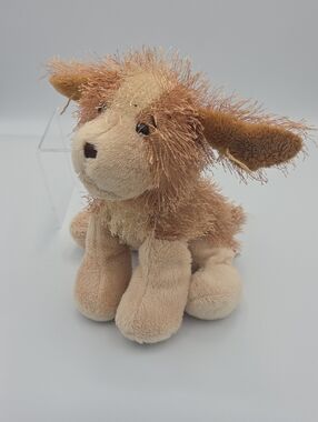 Plush Tan & Brown Puppy Dog Toy - Soft Chew-Friendly Pet Plush